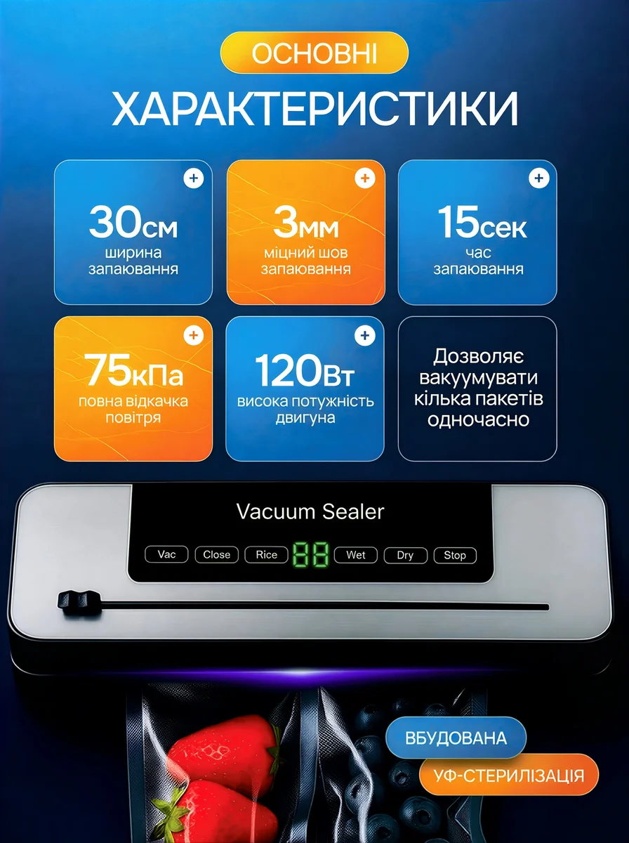 Вакуумування продуктів